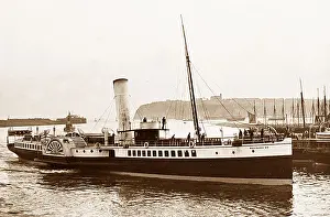 Westward Prints: Cardiff - Paddle steamer Westward Ho Victorian period