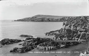 Ceredigion Prints: Cardigan Island from Gwbert-on-Sea