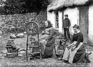Carding Wool and Spinning With a Castle Wheel, Co Antrim