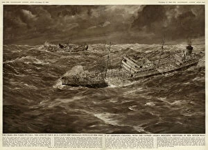 Cargo Gallery: Cargo ship Tresillian wrecked in storm, 1954