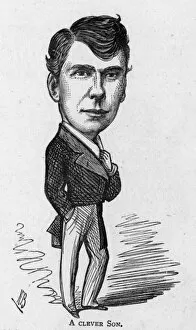 Caricature of the actor George W Anson