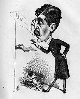 Squire Prints: Caricature of the actor-manager Sir. Squire Bancroft