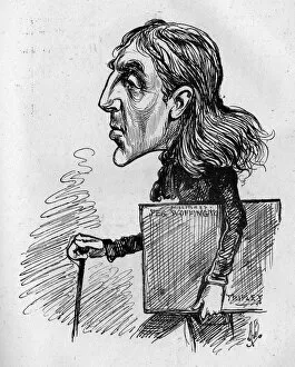 Images Dated 29th January 2016: Caricature of the actor-manager Sir Squire Bancroft