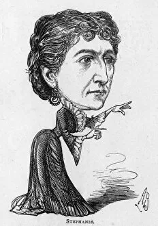 Images Dated 21st December 2015: Caricature of the actress Dame Genevieve Ward