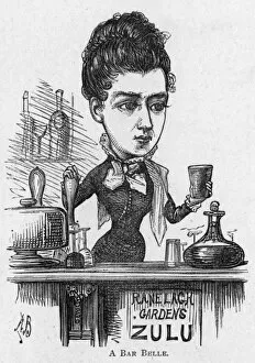 Images Dated 21st December 2015: Caricature of the actress Miss Clara Jecks