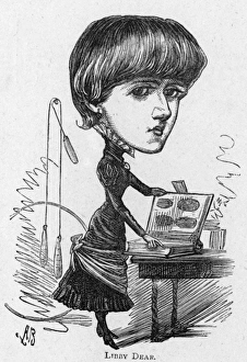 Images Dated 21st December 2015: Caricature of the actress Miss Connie Gilchrist
