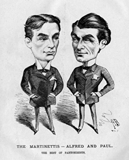 Images Dated 12th February 2016: Caricature of Afred and Paul Martinetti, performers