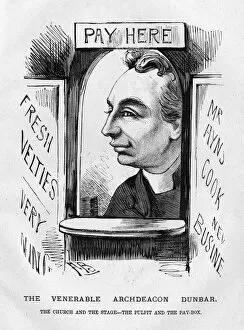 Clergymen Collection: Caricature of Archdeacon Dunbar, Anglican clergyman