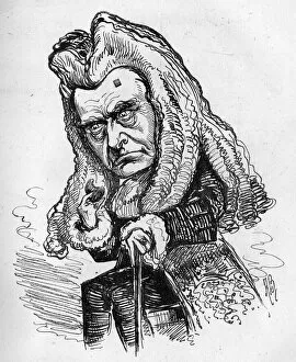 Caricature of Arthur Cecil, English actor and playwright