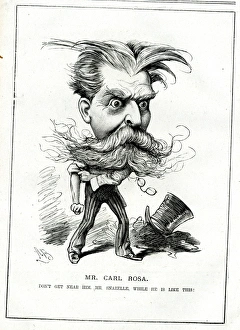 Images Dated 22nd August 2017: Caricature, Carl Rosa, musical impresario