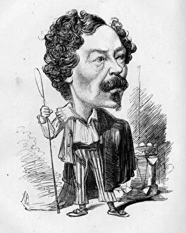Actors Collection: Caricature of Charles Dillon, English actor-manager