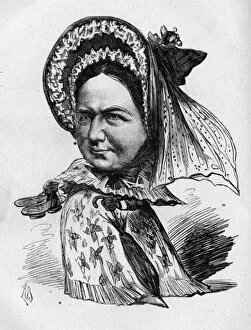Caricature of Charlotte Saunders, actress