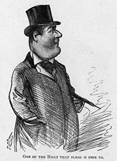 Images Dated 21st December 2015: Caricature of the comic actor J W Hill