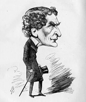 Juliet Collection: Caricature of Edgar Bruce, actor-manager