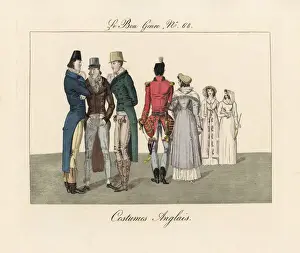 Caricature of English fashion