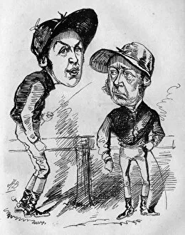 Images Dated 9th February 2016: Caricature, Fred Archer and George Fordham, jockeys