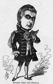 Mons Collection: Caricature of the French actor and singer Claude Marius