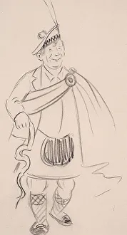 Charcoal Gallery: Caricature of Harry Lauder