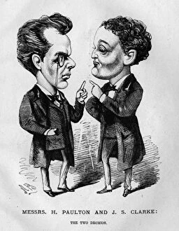 Strand Gallery: Caricature of Harry Paulton and Johns Clarke, actors