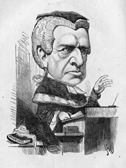 Caricature of Henry Hawkins, English judge