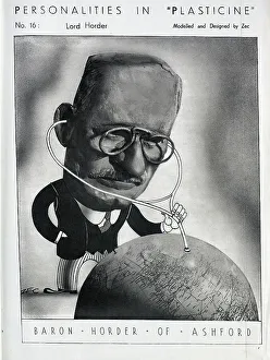 Humourous Prints: Caricature illustration of Baron Horder of Ashford