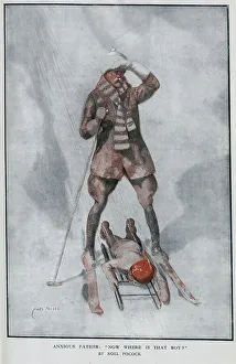 Sled Prints: Caricature illustration in colour by Noel Pocock