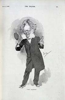 Henrik Collection: Caricature illustration of Henrik Ibsen, by Phil May