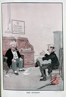 Loan Prints: Caricature illustration, The Optimist by Will Owen