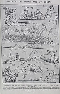 Aftermath Collection: Caricature illustration of scenes at Henley by H M Bateman