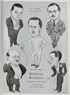 Humourous Prints: Caricature illustrations, captioned
