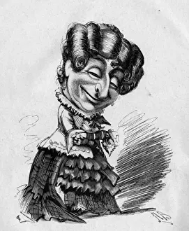 Impersonator Prints: Caricature of John F Sheridan, female impersonator