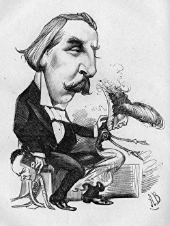 Caricature of John Hollingshead, theatre manager Caricature of John Hollingshead, theatre manager