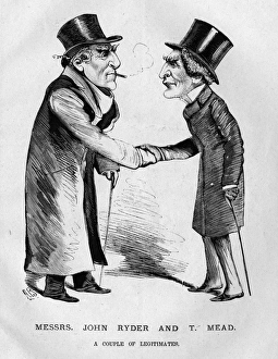 Images Dated 12th February 2016: Caricature of John Ryder and Tom Mead, English actors