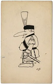 Caricature of King Constantine I of the Hellenes by George R