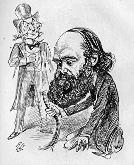 Caricature, Lord Salisbury and W E Gladstone