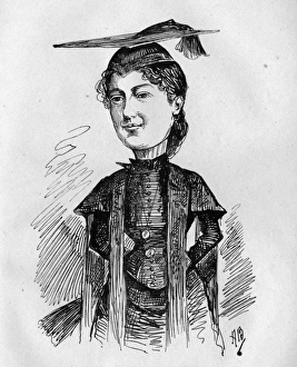 Images Dated 9th February 2016: Caricature of Madge Kendal, English actress and manager