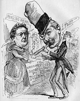 Waverley Collection: Caricature, Mary Elizabeth Braddon and Charles H Ross