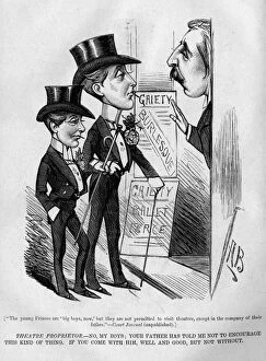Dapper Collection: Caricature, two Princes and John Hollingshead, manager