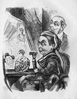 Images Dated 4th February 2016: Caricature of Queen Victoria and the Prince of Wales