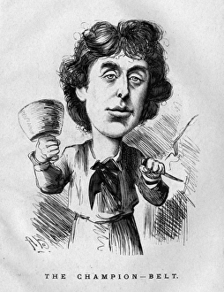 Images Dated 11th February 2016: Caricature of Richard Claude Belt, English sculptor