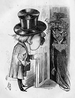 Caricature of Sarah Bernhardt, French actress