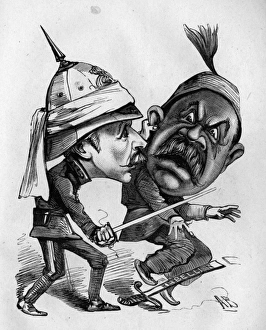 Images Dated 10th February 2016: Caricature of Sir Garnet Wolseley and Ahmad Arabi