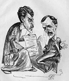 Agreement Gallery: Caricature of Squire Bancroft and Edgar Bruce