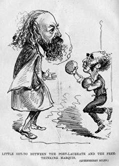 Ejected Gallery: Caricature of Tennyson and the Marquess of Queensberry