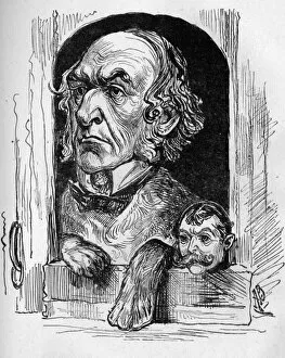 Images Dated 2nd February 2016: Caricature of W E Gladstone and Lord Randolph Churchill