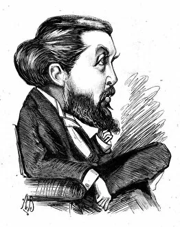 Caricature of Wiliam Wilde, Irish journalist and poet