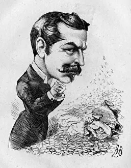 Caricature of William Burdett-Coutts, politician
