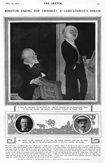 Interview Prints: Caricature of Winston Churchill and Francis Howard