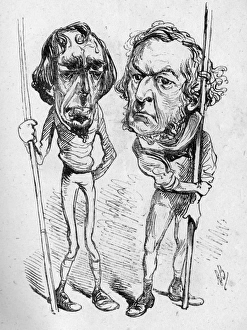 Images Dated 25th January 2016: Caricatures of Disraeli and Gladstone