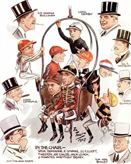 Images Dated 9th October 2017: Caricatures at Royal Ascot, 1927